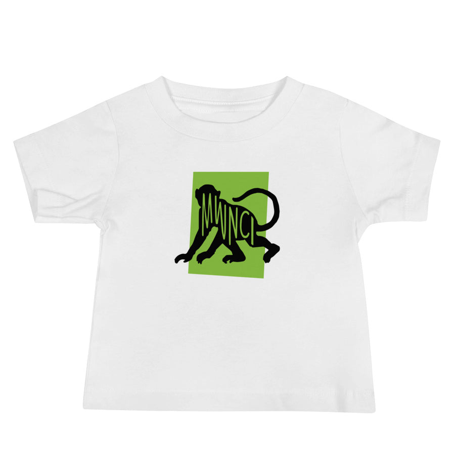 Monkey Mwnci Baby Jersey Short Sleeve Tee White Welsh T-shirt - Taffy Tees