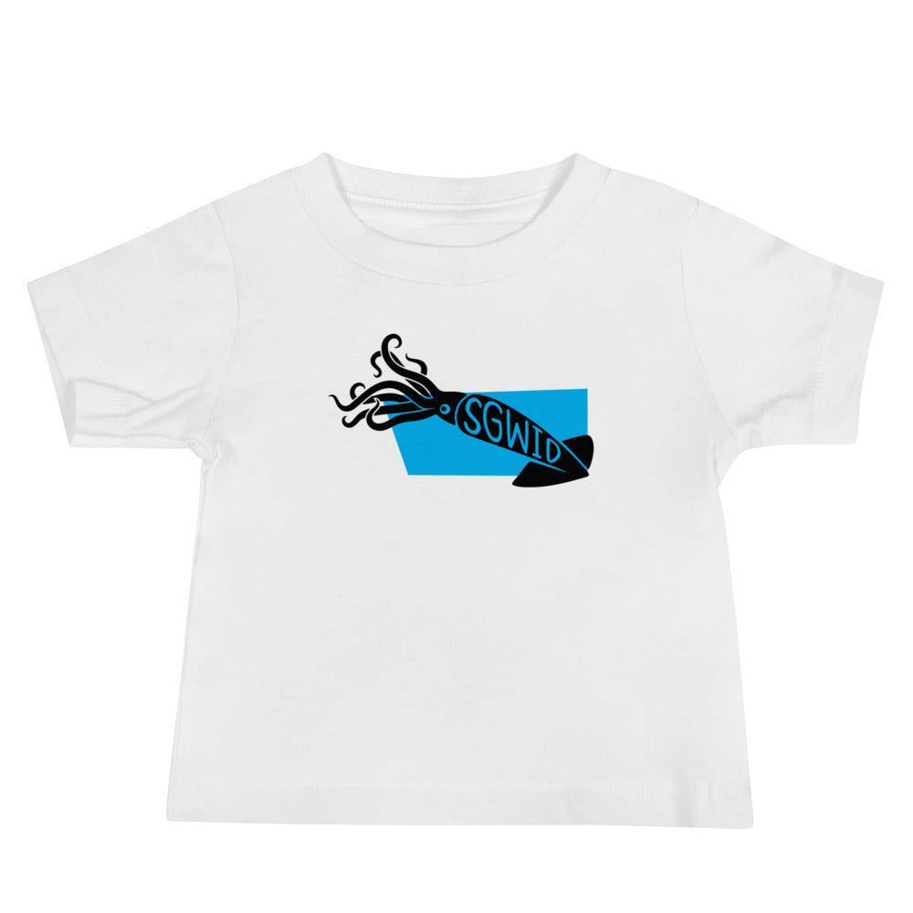 Squid Sgwid Baby Jersey Short Sleeve Tee T-shirt White Welsh - Taffy Tees