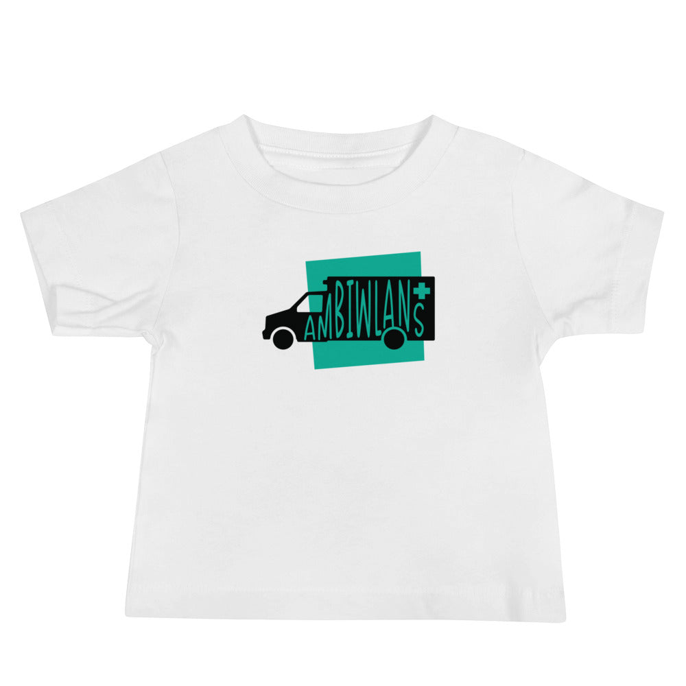 Ambulance Ambiwlans Baby Jersey Short Sleeve Tee T-shirt White Welsh paramedic - Taffy Tees