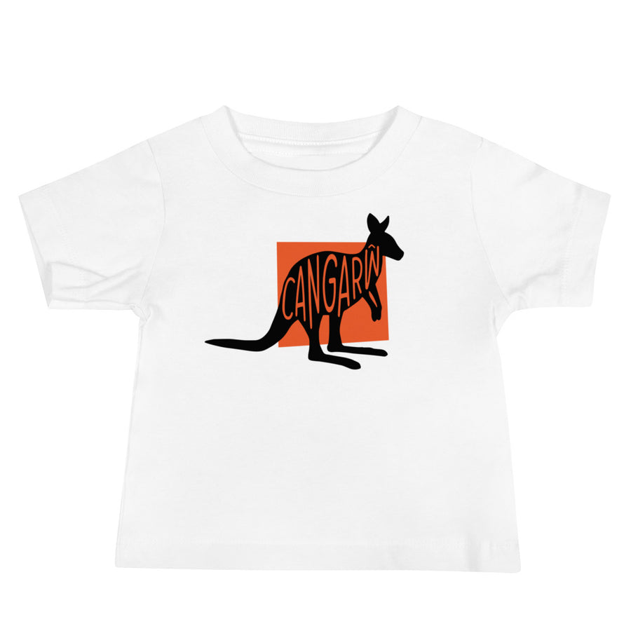 Kangaroo Cangarŵ Baby Jersey Short Sleeve Tee White Welsh