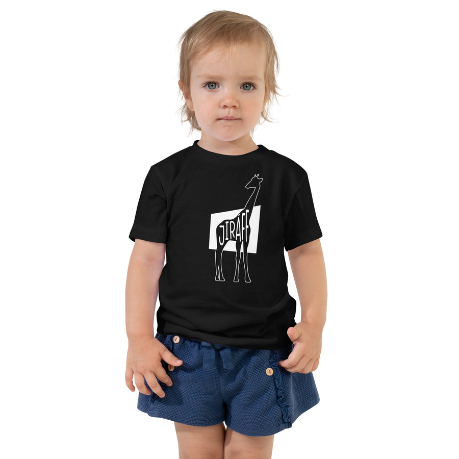 Giraffe Jiráff Toddler Short Sleeve Tee Black Welsh