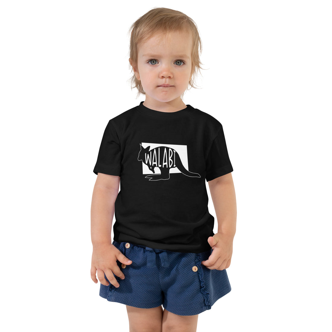 Wallaby Walabi Toddler Short Sleeve Tee Black Welsh