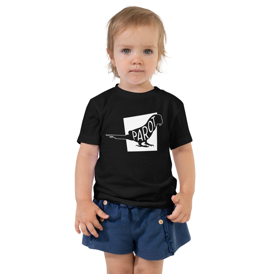 Parrot Parot Toddler Short Sleeve Tee Black Welsh