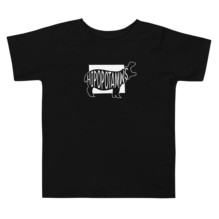 Hippopotamus Hipopotamws Toddler Short Sleeve Tee Black Welsh