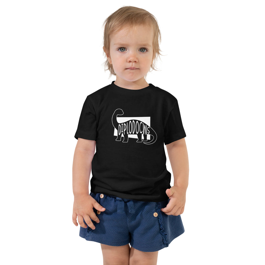 Diplodocus Diplodocws Toddler Short Sleeve Tee Black Welsh