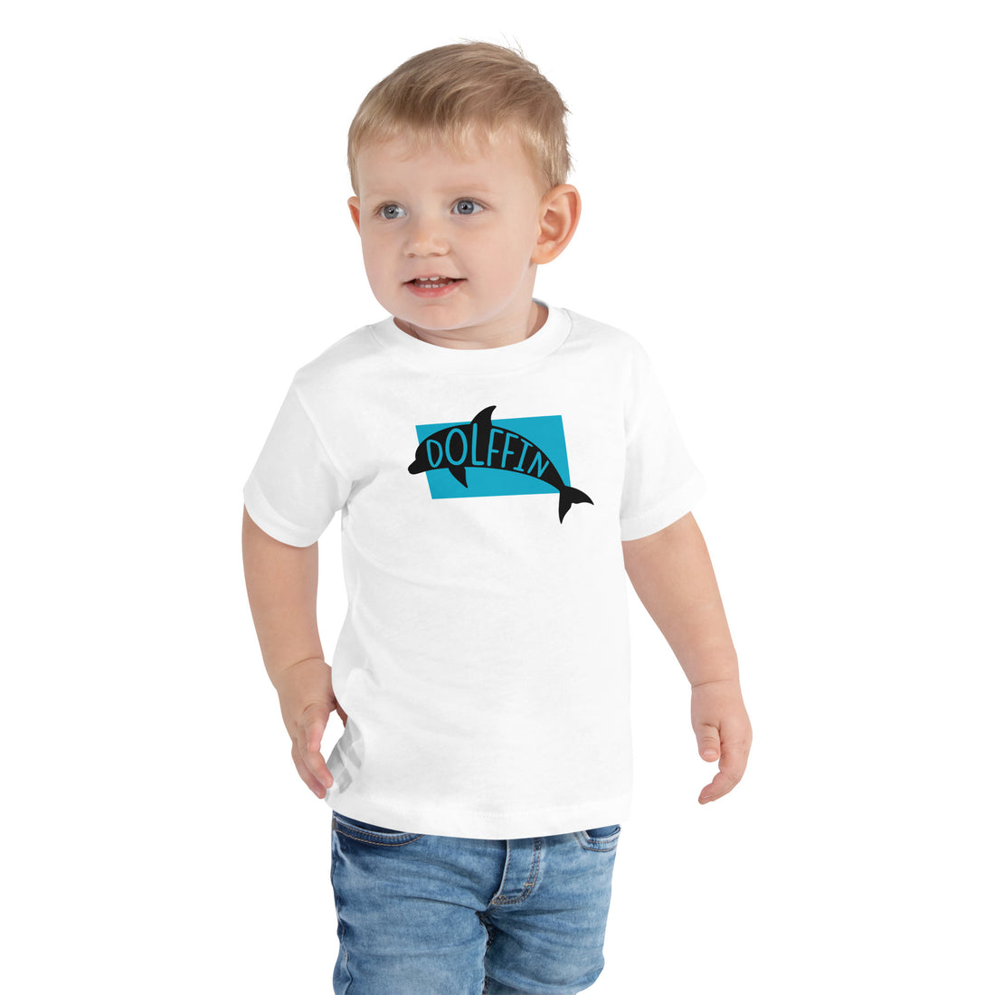 Dolphin Dolffin Toddler Short Sleeve Tee White Welsh