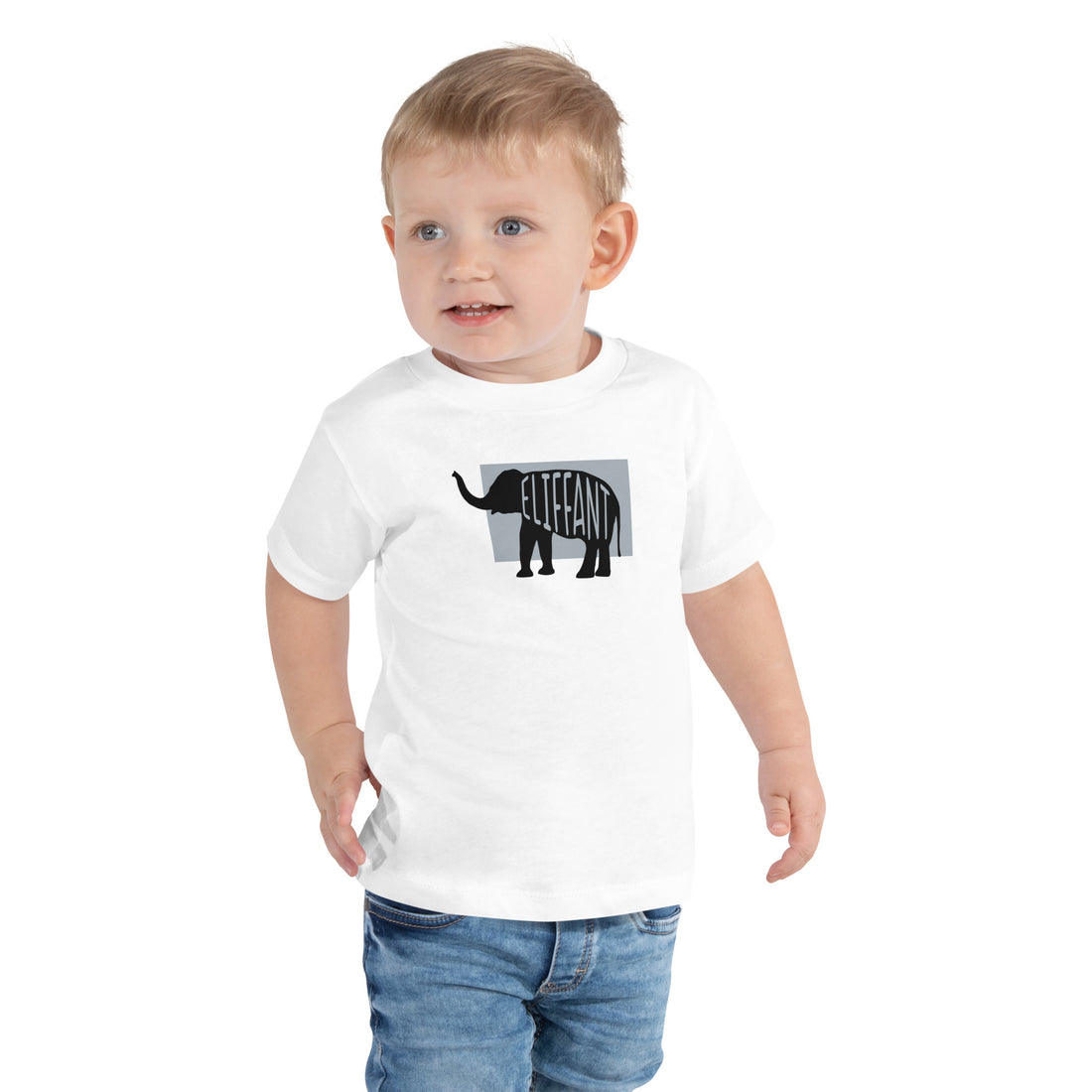 Elephant Ellifant Toddler Short Sleeve Tee White Welsh