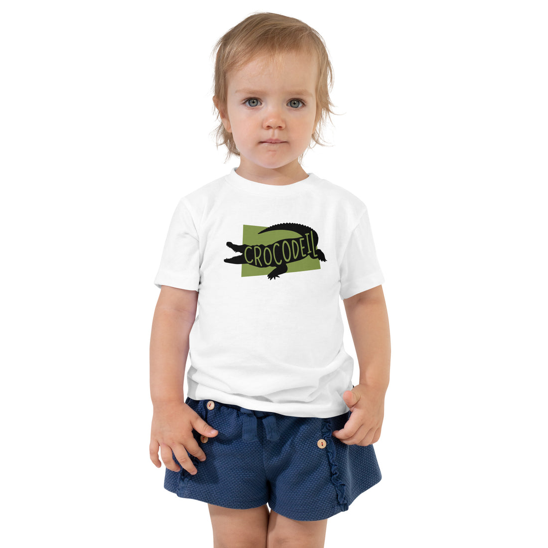 Crocodile Crocodeil Toddler Short Sleeve Tee White Welsh