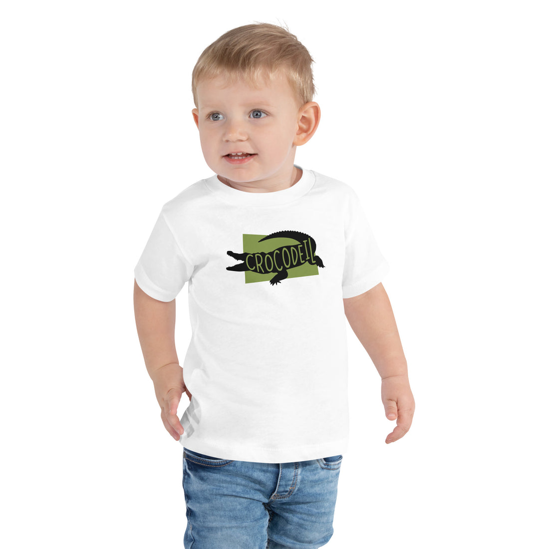 Crocodile Crocodeil Toddler Short Sleeve Tee White Welsh