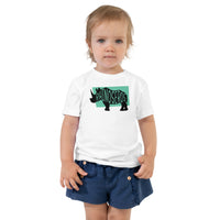 Rhinoceros Rhinoseros Toddler Short Sleeve Tee White Welsh