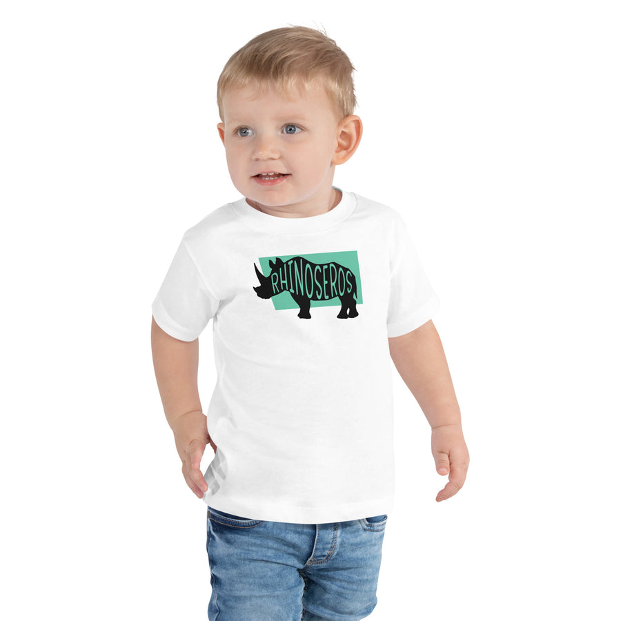 Rhinoceros Rhinoseros Toddler Short Sleeve Tee White Welsh