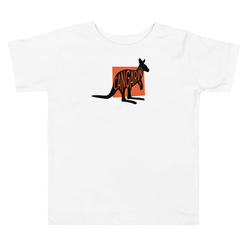 Kangaroo Cangarŵ Toddler Short Sleeve Tee White Welsh