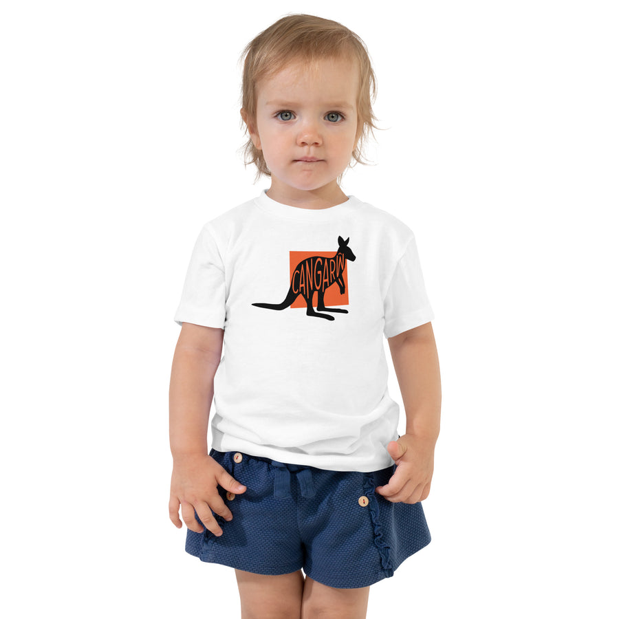 Kangaroo Cangarŵ Toddler Short Sleeve Tee White Welsh