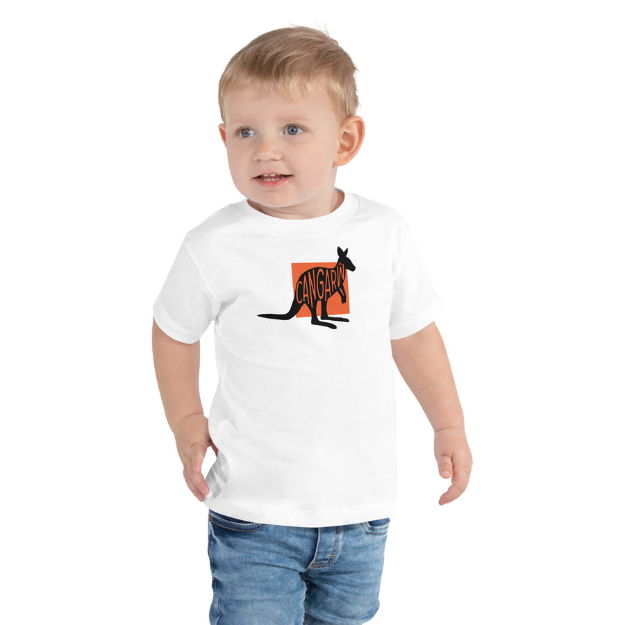 Kangaroo Cangarŵ Toddler Short Sleeve Tee White Welsh