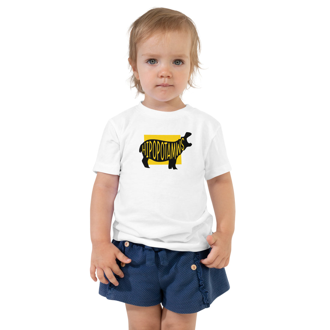 Hippopotamus Hipopotamws Toddler Short Sleeve Tee White Welsh