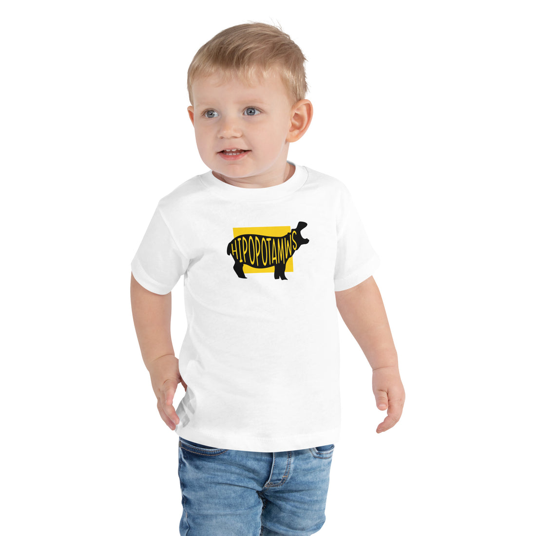 Hippopotamus Hipopotamws Toddler Short Sleeve Tee White Welsh