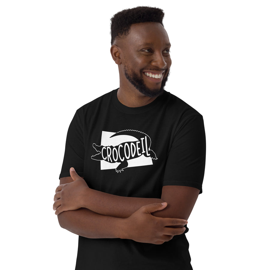 Crocodile Crocodeil Short-Sleeve Unisex T-Shirt Black Welsh