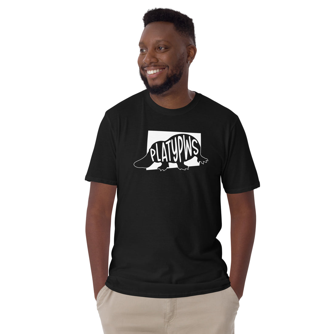 Platypus Platypws Short-Sleeve Unisex T-Shirt Black Welsh