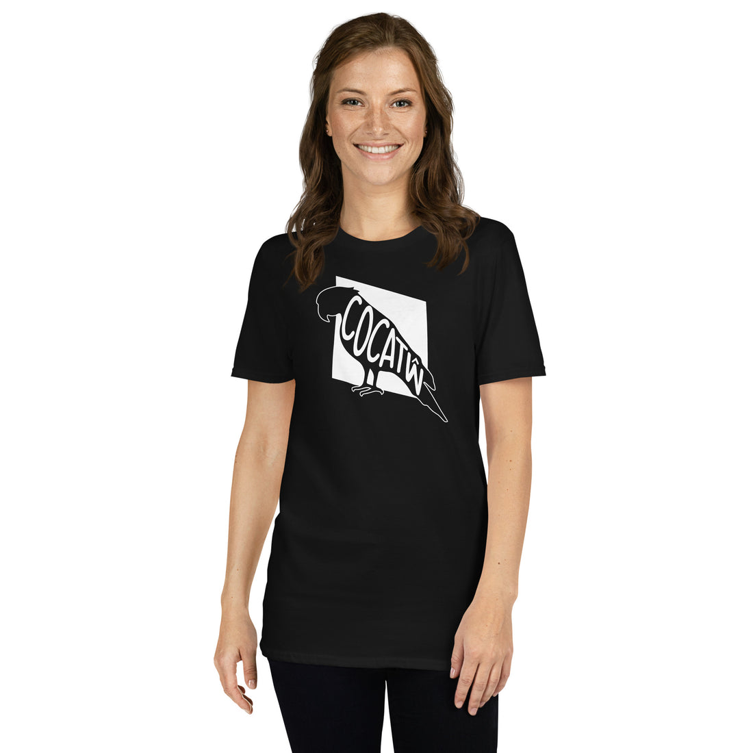 Cockatoo Cocatŵ Short-Sleeve Unisex T-Shirt Black Welsh