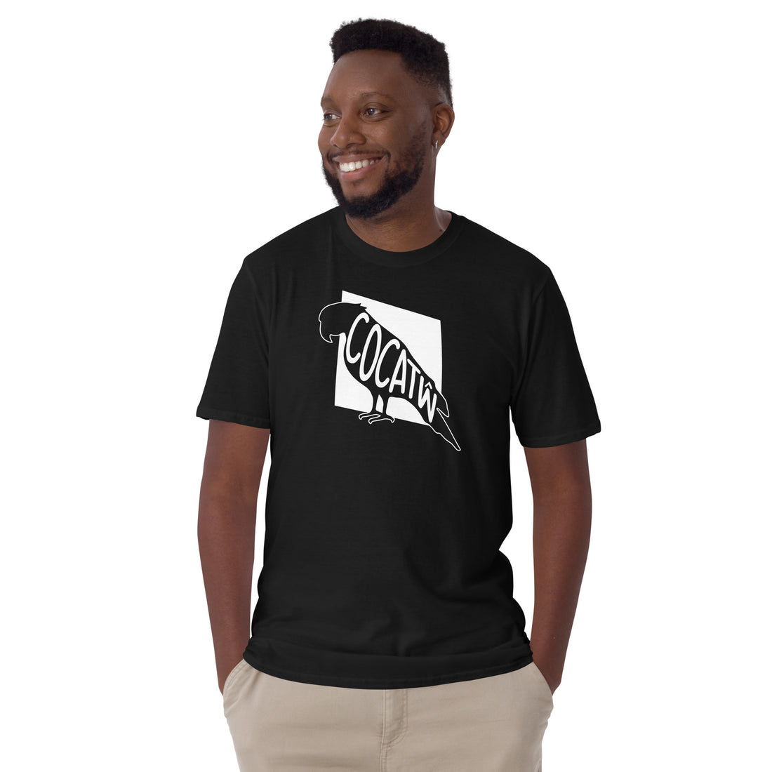 Cockatoo Cocatŵ Short-Sleeve Unisex T-Shirt Black Welsh