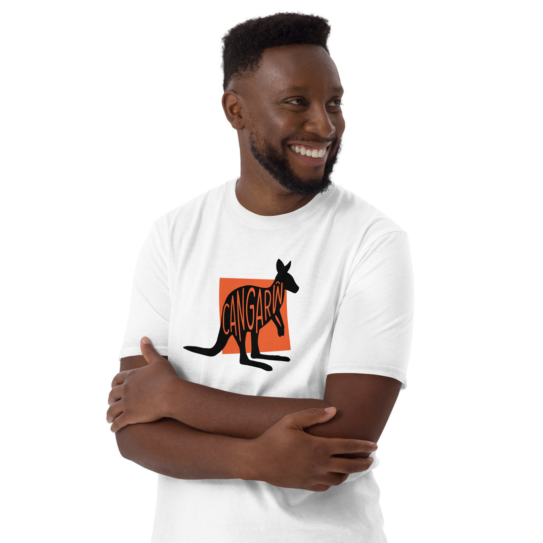 Kangaroo Cangarŵ Short-Sleeve Unisex T-Shirt White Welsh