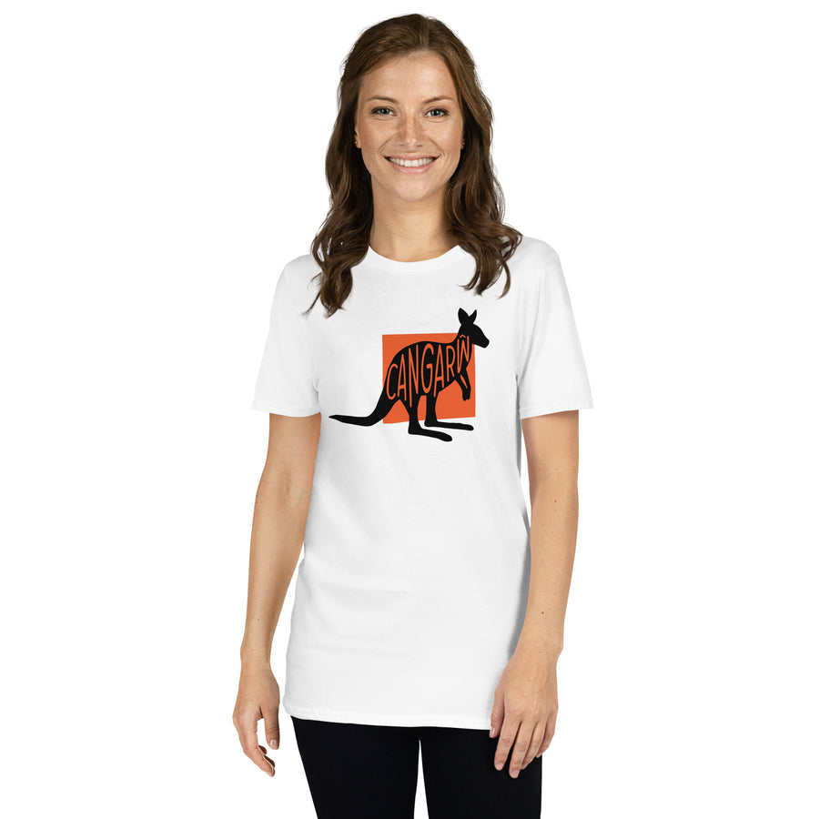 Kangaroo Cangarŵ Short-Sleeve Unisex T-Shirt White Welsh