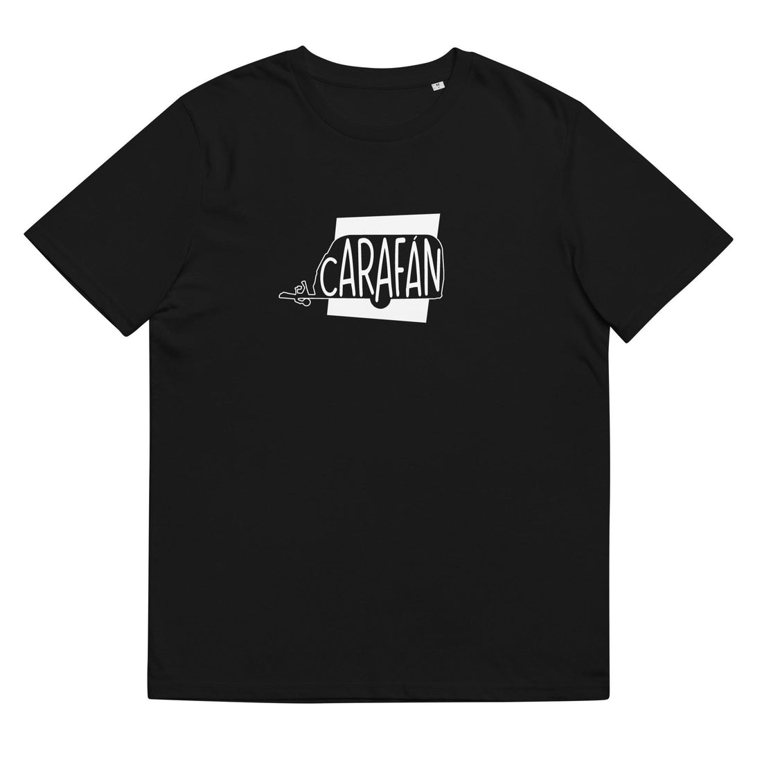 Caravan Carafán Unisex Organic Cotton T-shirt Black White - Taffy Tees