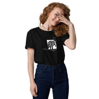 Kangaroo Cangarŵ Unisex Organic Cotton T-shirt Black White - Taffy Tees