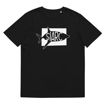 Shark Siarc Unisex Organic Cotton T-shirt Black White welsh