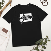 Shark Siarc Unisex Organic Cotton T-shirt Black White welsh