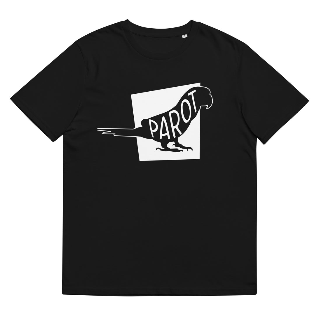 Parrot parot Unisex organic cotton t-shirt black welsh