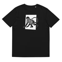 Monkey Mwnci Unisex Organic Cotton T-shirt Black White Welsh