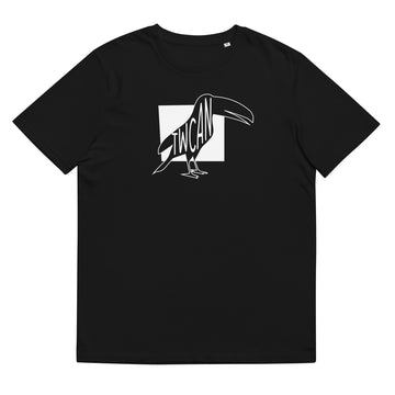 Toucan Twcan Unisex Organic Cotton T-shirt Black White Welsh