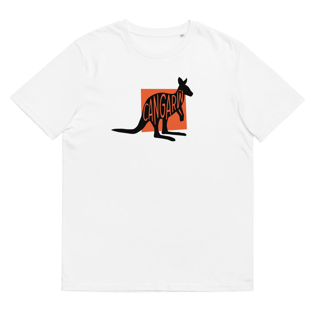 Kangaroo Cangarŵ Unisex Organic Cotton T-shirt White Colour - Taffy Tees