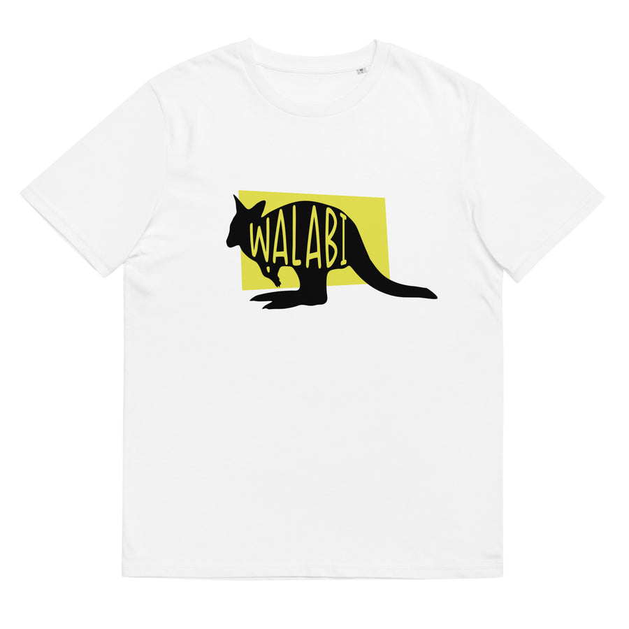 Wallaby Walabi Unisex organic cotton t-shirt White Welsh