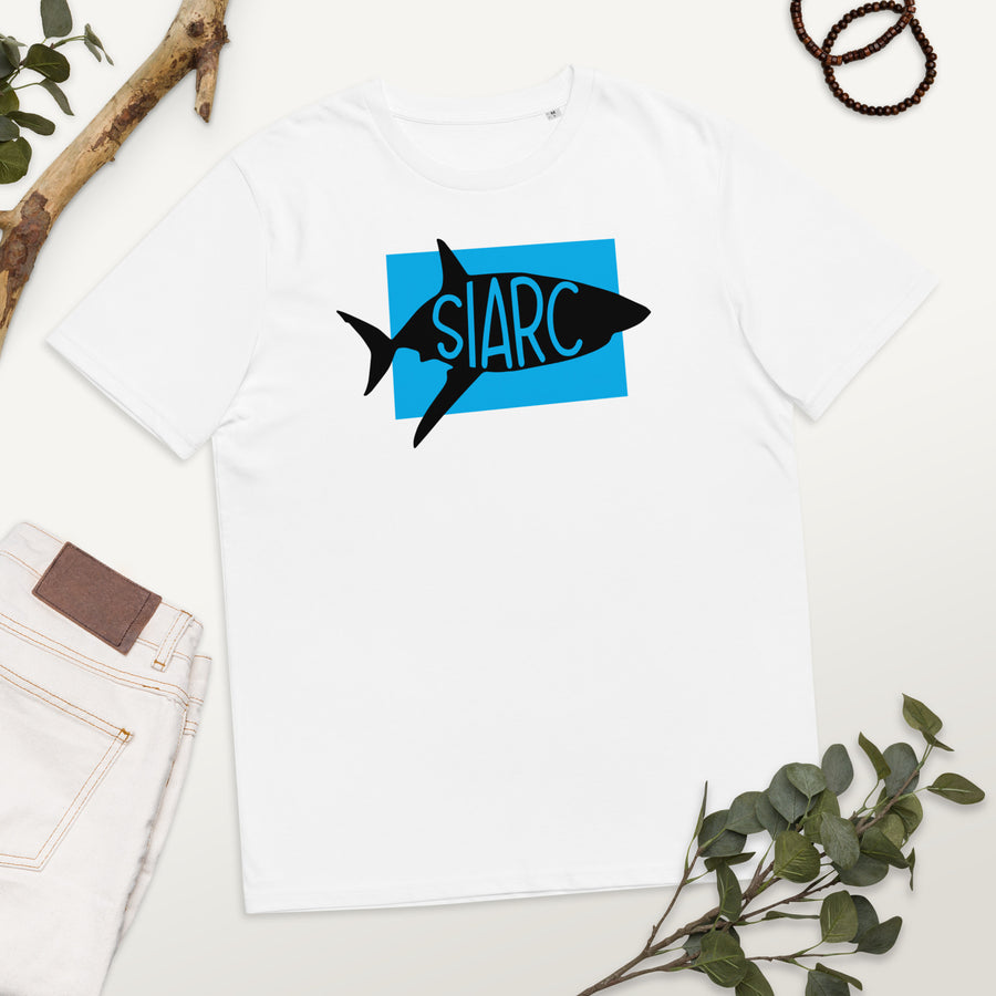 Shark Siarc Unisex Organic Cotton T-shirt White Colour