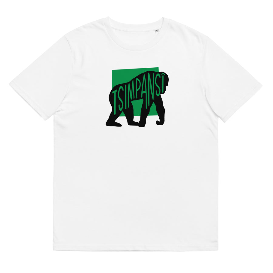 Chimpanzee Tsimpansî Unisex Organic Cotton T-shirt White Colour