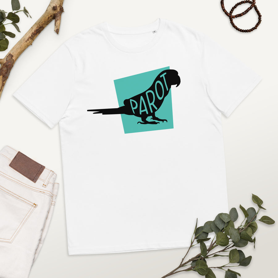 Parrot Parot Unisex organic cotton t-shirt white welsh