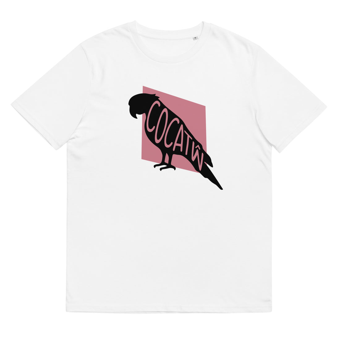 Cockatoo Cocatŵ Unisex organic cotton t-shirt white colour welsh