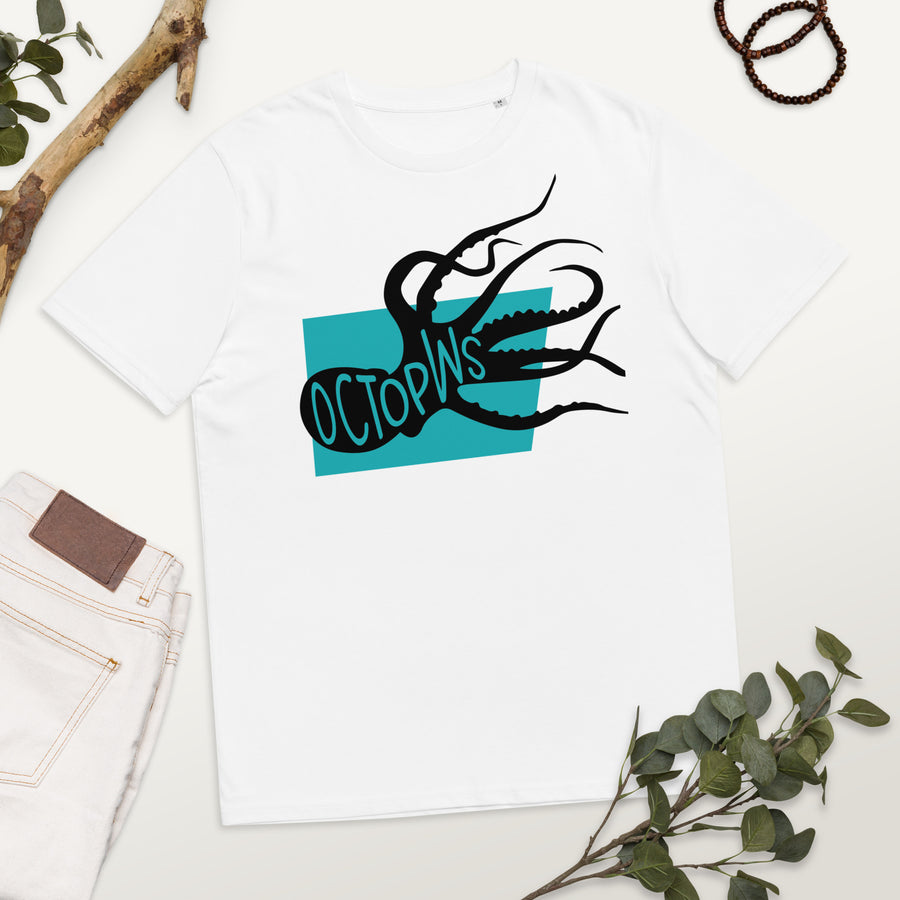 Octopus Octopws Unisex organic cotton t-shirt white colour welsh