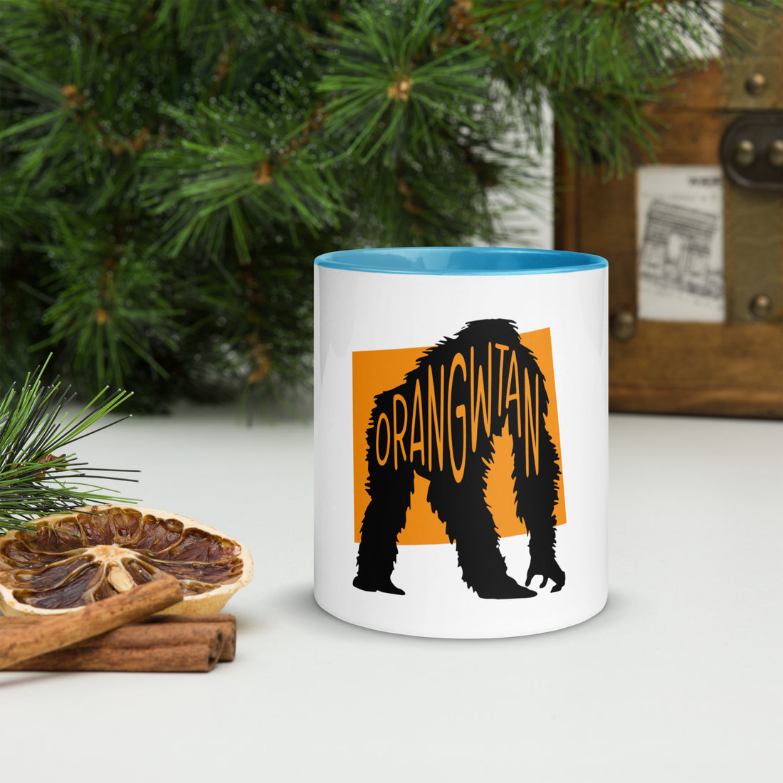 Orangutan Orangwtan Mug with Colour Inside Welsh