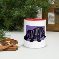 Platypus Platypws Mug with Colour Inside Welsh