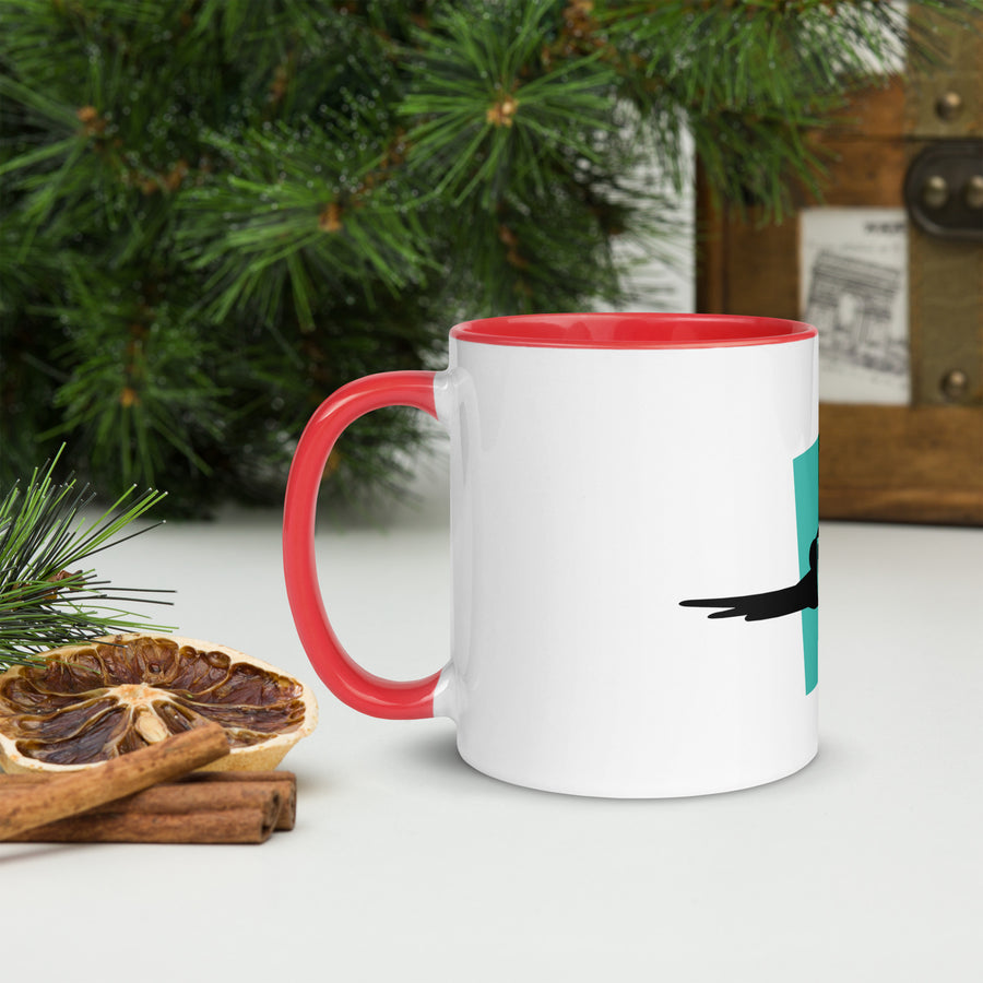 Parrot Parot Mug with Colour Inside Welsh