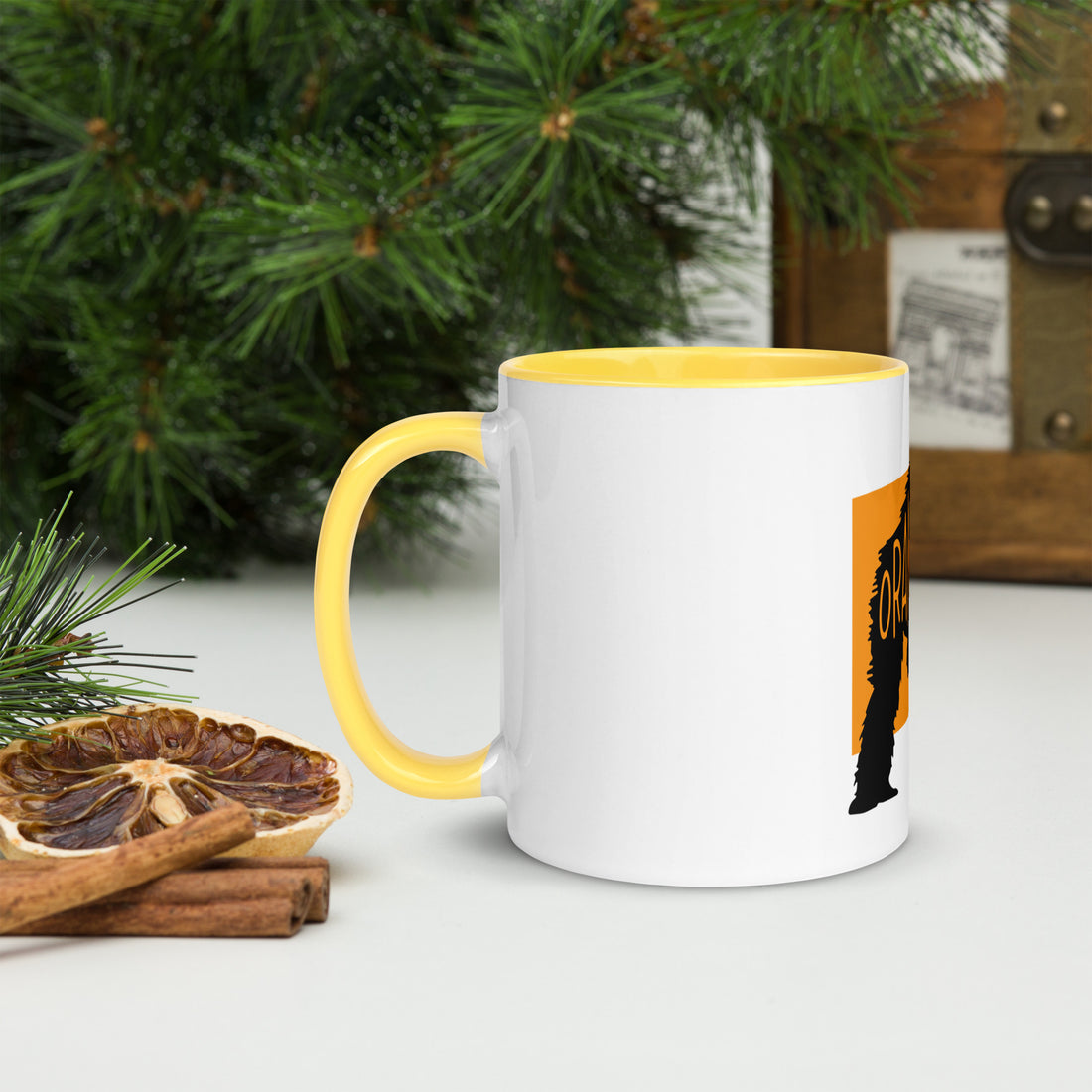 Orangutan Orangwtan Mug with Colour Inside Welsh