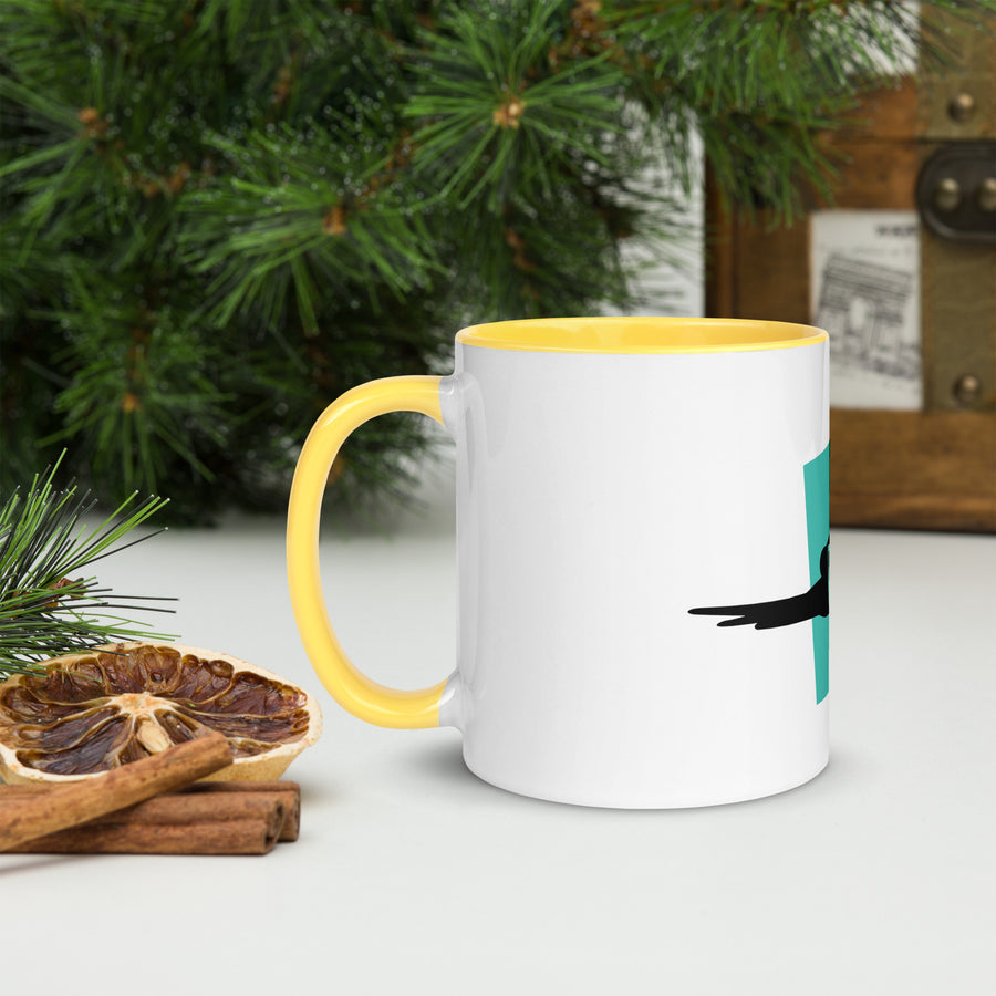 Parrot Parot Mug with Colour Inside Welsh